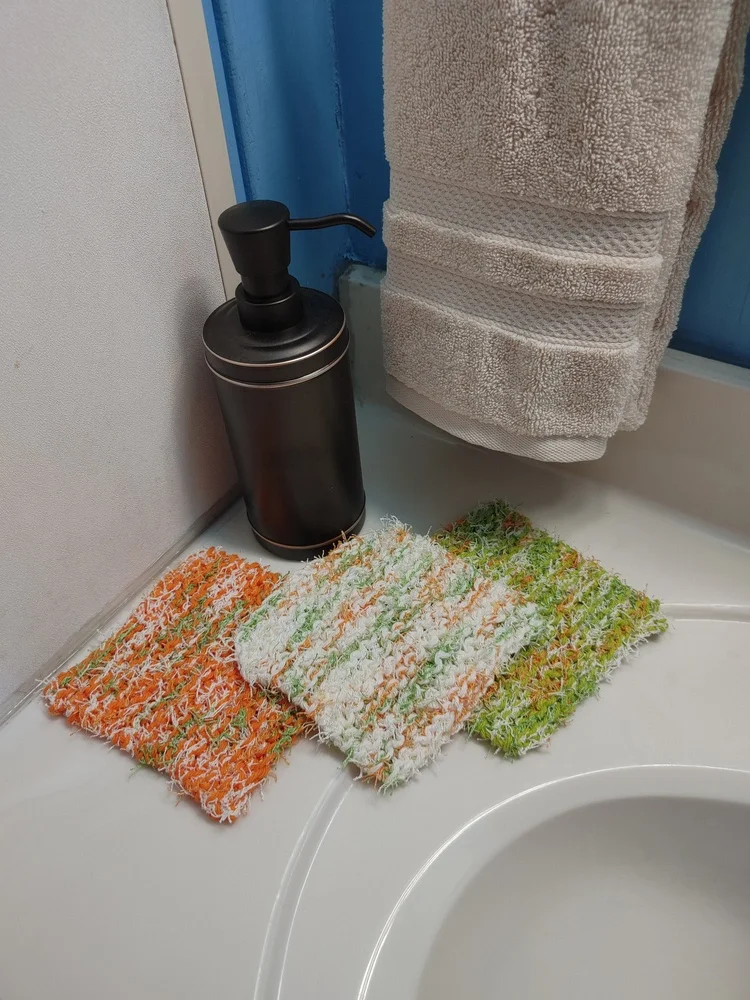 Scrubby Exfoliating Washcloths, Citrus, 3-Piece Set